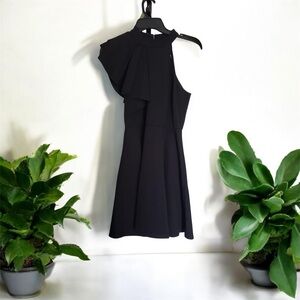 Lulu's Black One Shoulder Sheath Dress